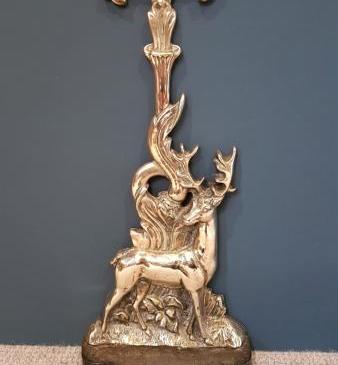 Early Victorian Cast Brass Weighted Country House Door Stop