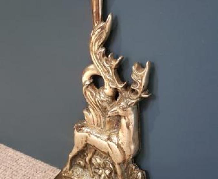 Early Victorian Cast Brass Weighted Country House Door Stop - Image 2