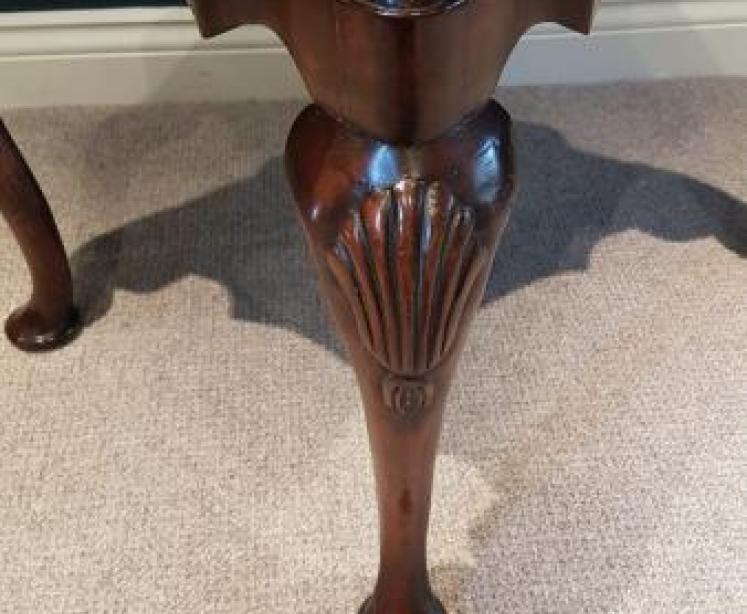 Antique George III Style Mahogany Cabriole Leg Stool - Image 6