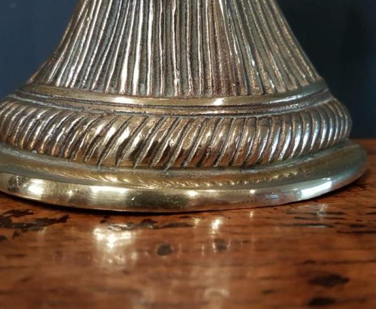 Matching Pair of Antique Cast Brass Wheatsheaf Door Stops - Image 5