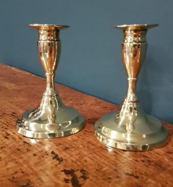 Pair of Regency Period Brass Candlesticks