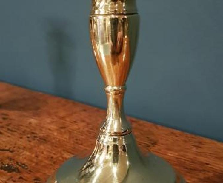 Pair of Regency Period Brass Candlesticks - Image 4