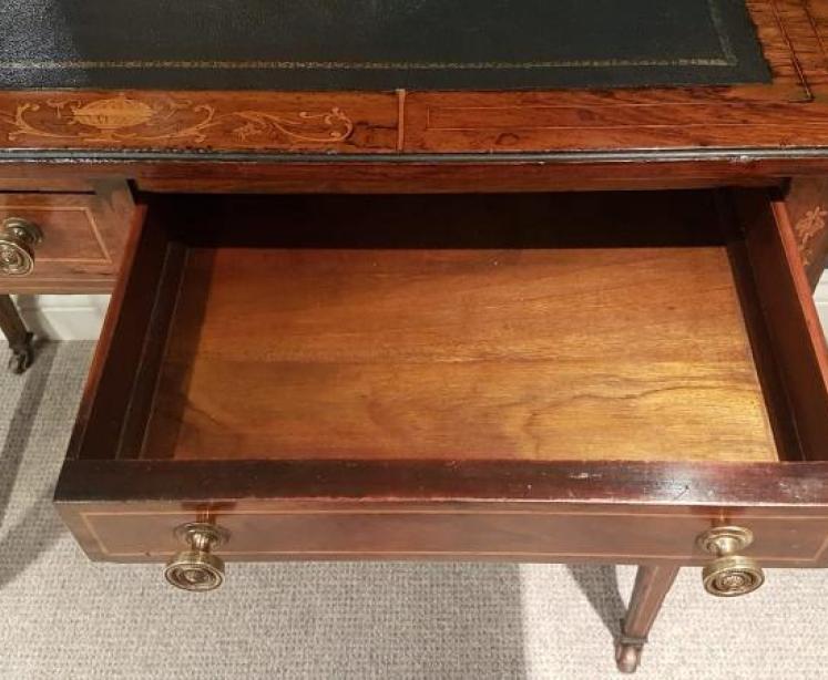 Antique Inlaid Rosewood Writing Desk - Image 2