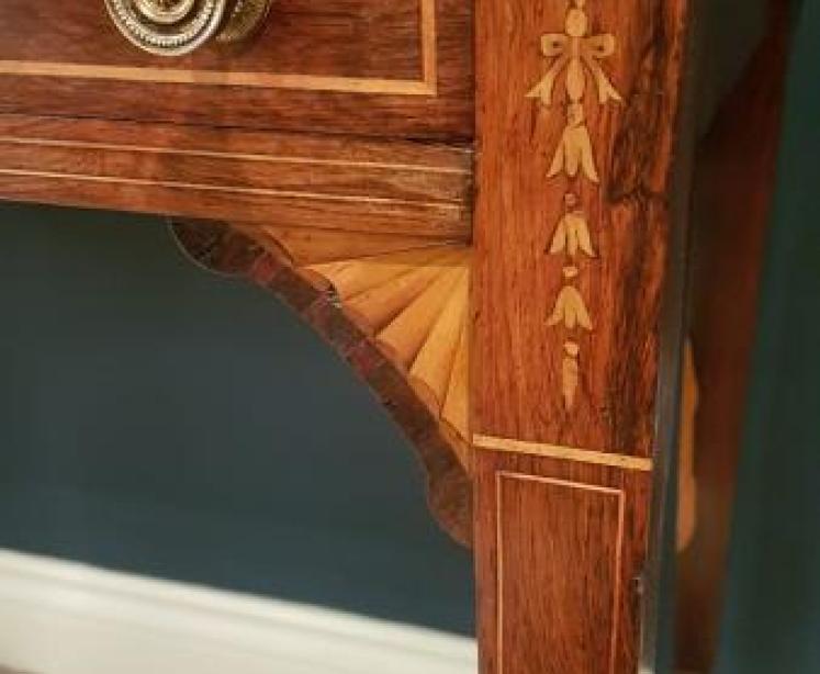 Antique Inlaid Rosewood Writing Desk - Image 3