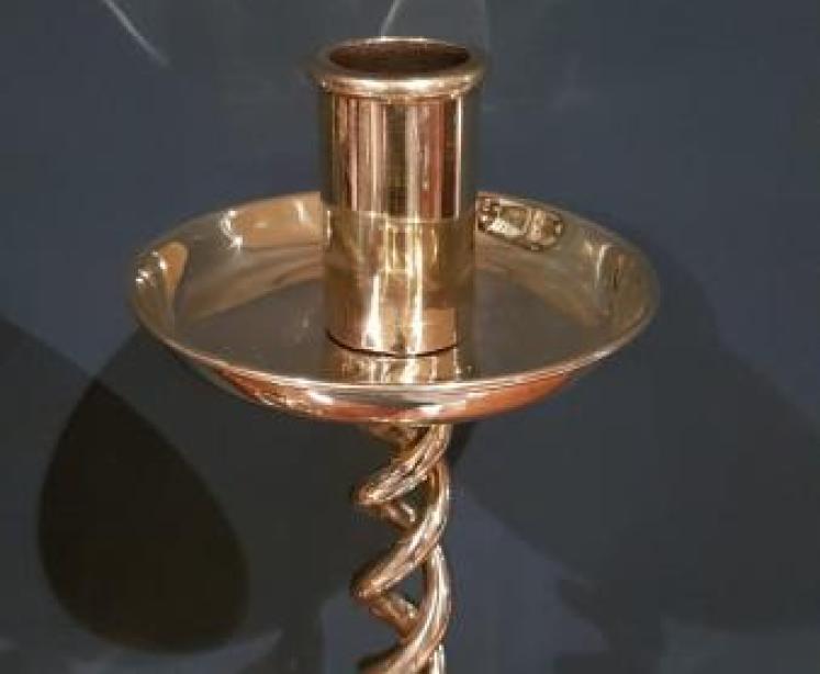 Impressive pair of Large Brass Candlesticks - Image 4