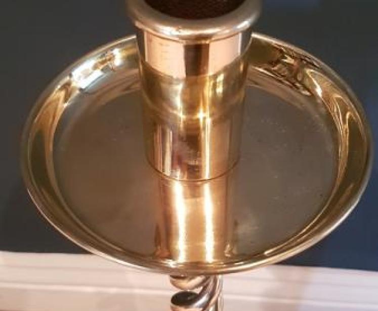 Impressive pair of Large Brass Candlesticks - Image 6