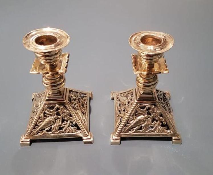 Pair of Victorian Brass Candlesticks - Image 1