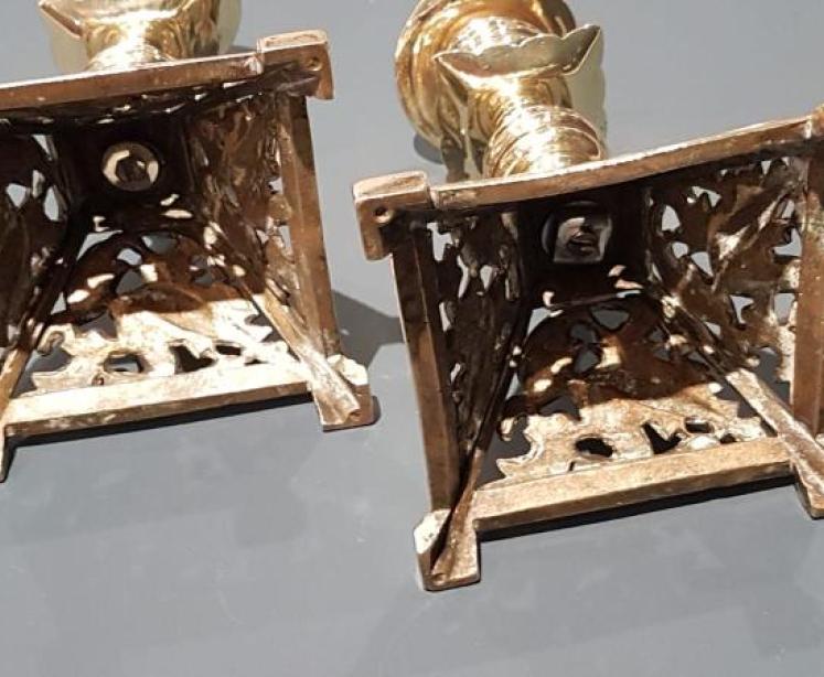 Pair of Victorian Brass Candlesticks - Image 2