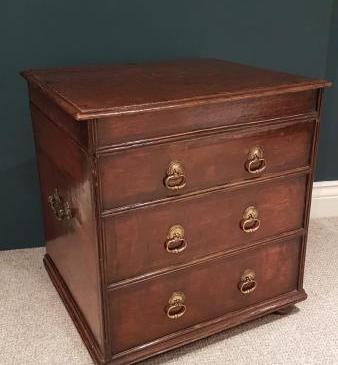 Antique Early Georgian Oak Box Coffer