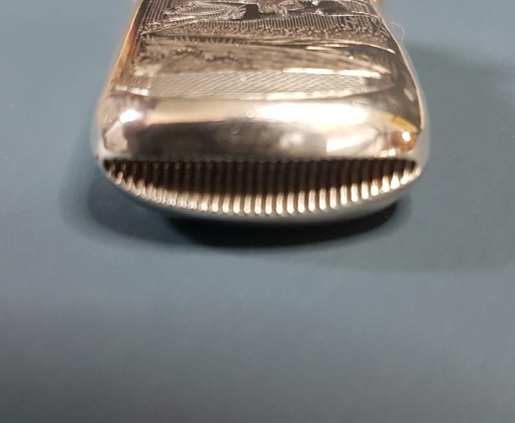 French Silver Vesta Case with Horse Jumping to Front - Image 4