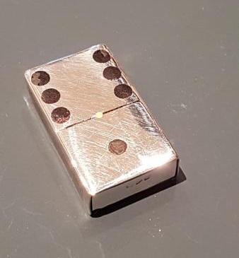 Rare Victorian Silver Domino Vesta Case