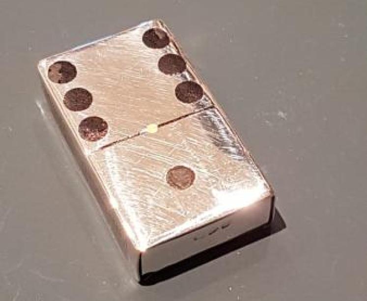 Rare Victorian Silver Domino Vesta Case - Image 1