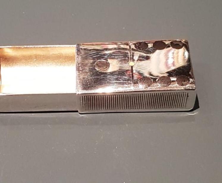 Rare Victorian Silver Domino Vesta Case - Image 3