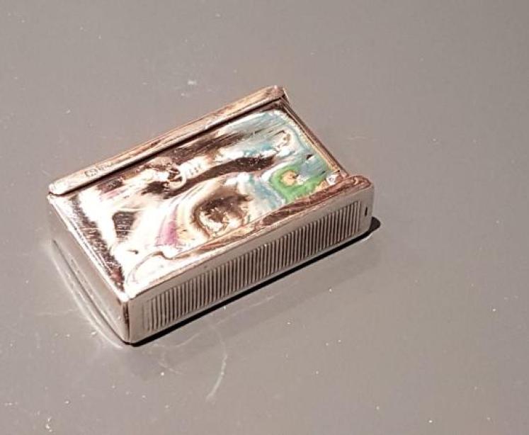 Rare Victorian Silver Domino Vesta Case - Image 5