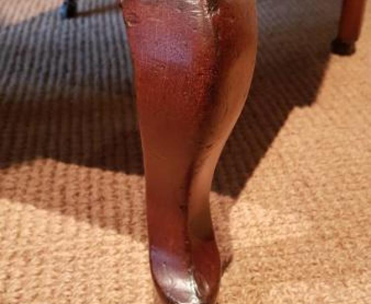 Antique Victorian Leather Wing Back Arm Chair - Image 6