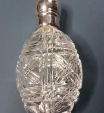 Victorian Silver & Cut Crystal Scent Bottle