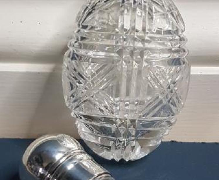 Victorian Silver & Cut Crystal Scent Bottle - Image 2