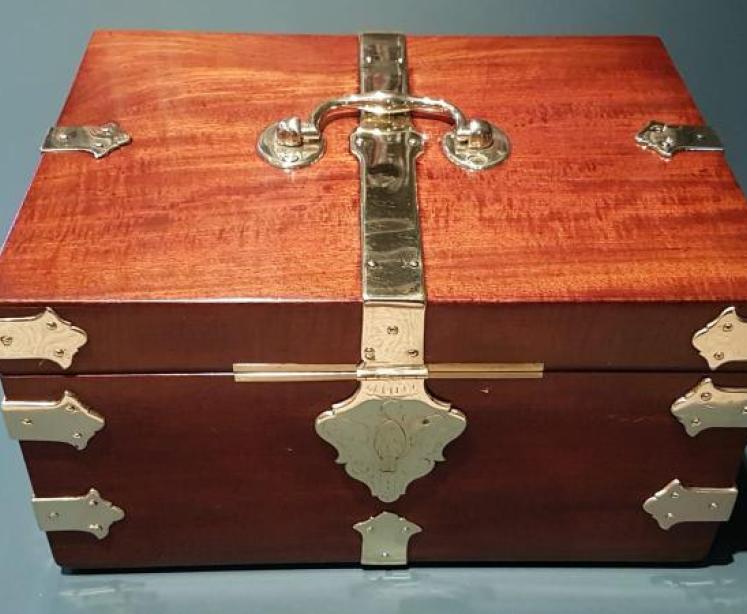 Outstanding Victorian Brass Bound Strong Box - Image 1