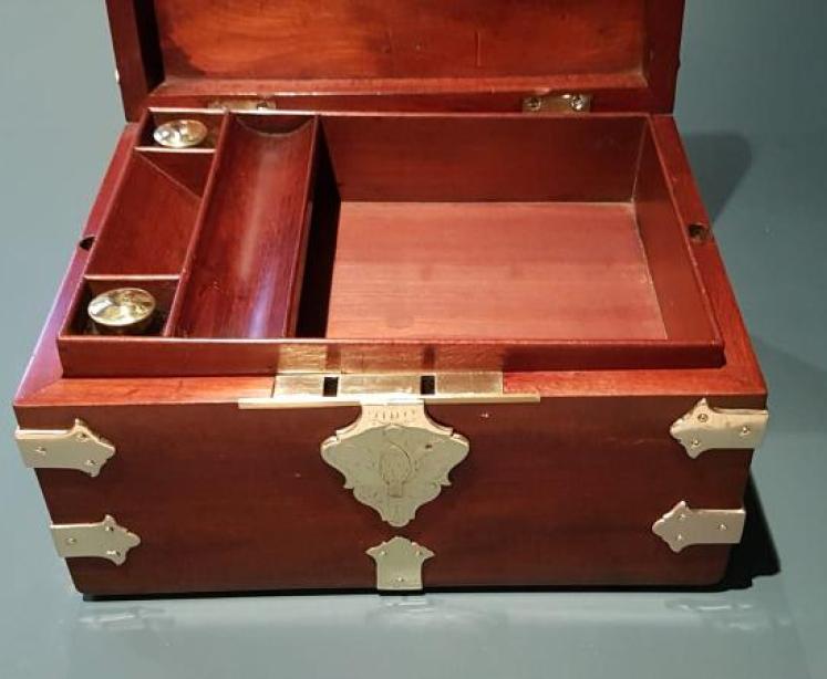 Outstanding Victorian Brass Bound Strong Box - Image 3