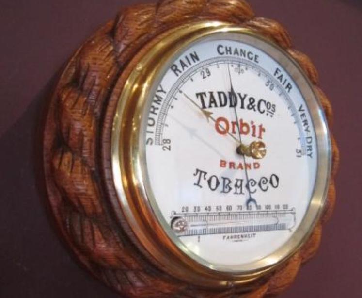 Top Quality Victorian Advertising Aneroid Barometer - Image 1