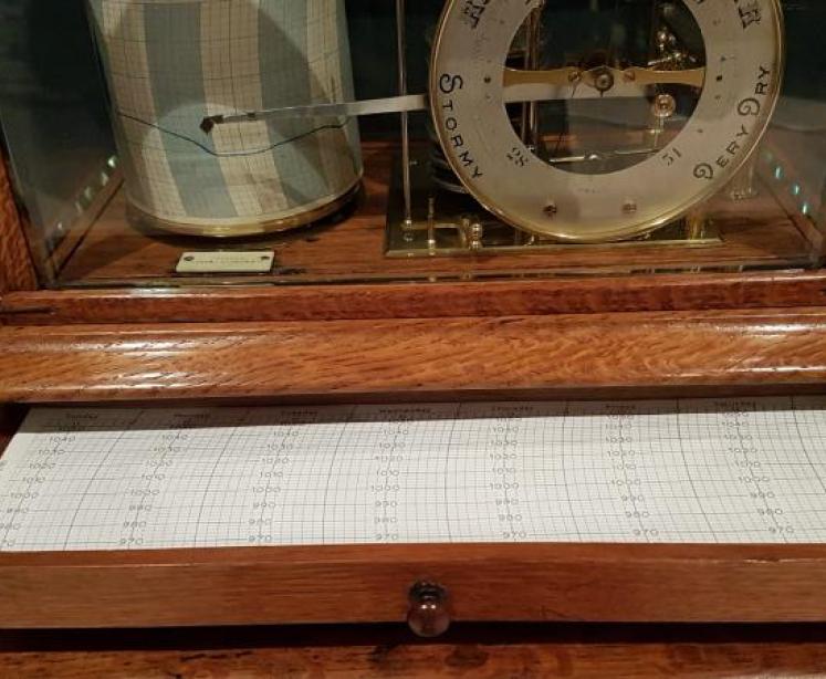 Superb Antique Barograph With Barometer Dial - Image 3