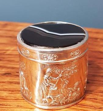 Superb Quality German Silver Agate Top Box