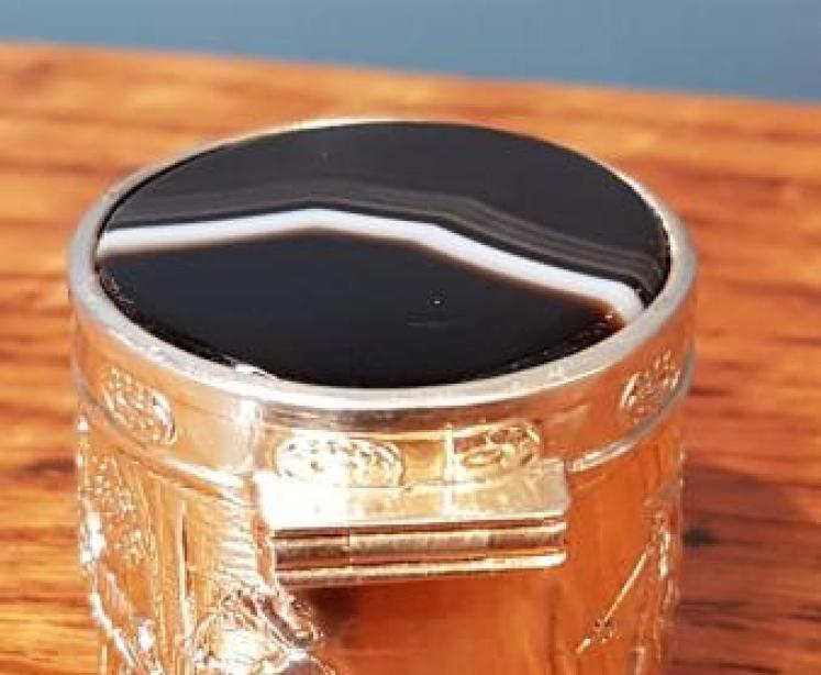 Superb Quality German Silver Agate Top Box - Image 2