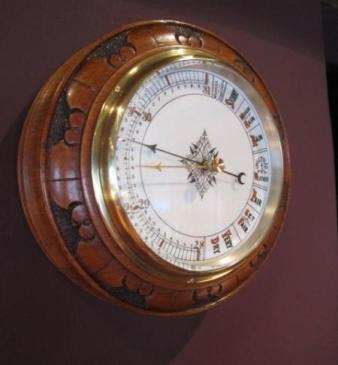 Superb Victorian Double Scale Aneroid Barometer