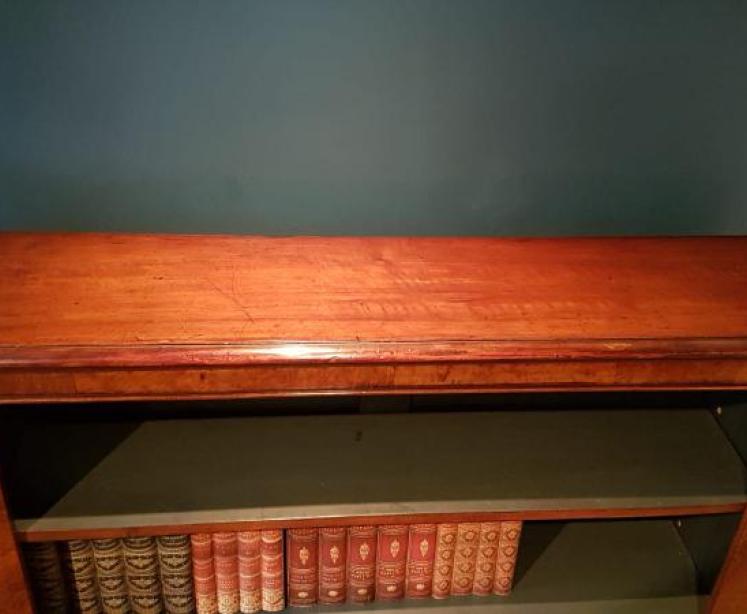 Antique Polished Walnut Open Bookcase - Image 2