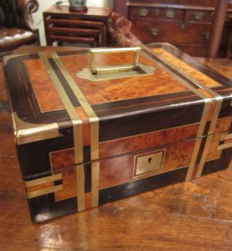 Superb Victorian Walnut & Coromandel Jewel Box