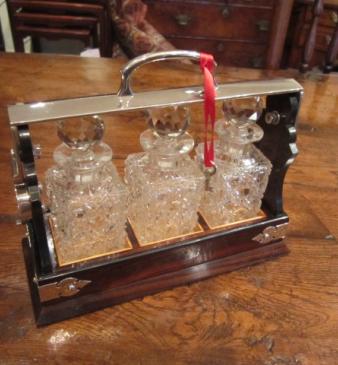 Miniature Victorian Coromandel Liqueur Tantalus