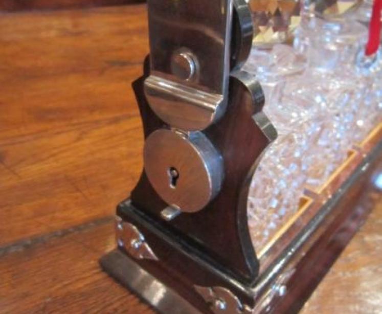 Miniature Victorian Coromandel Liqueur Tantalus - Image 2