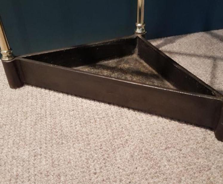 Antique Brass and Cast Iron Corner Stick Stand - Image 5