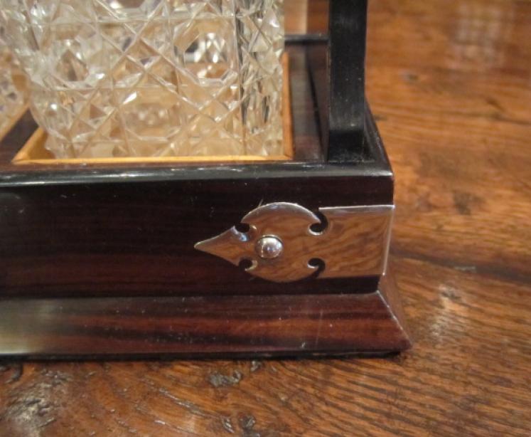 Miniature Victorian Coromandel Liqueur Tantalus - Image 5