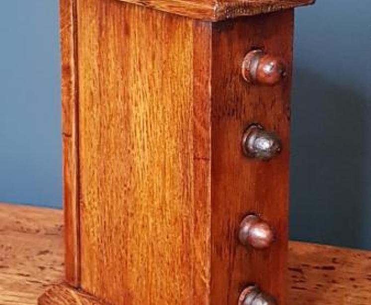 Antique Victorian Oak Perpetual Desk Calendar - Image 4