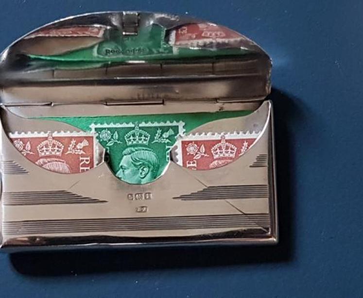 Edwardian Silver Stamp Fob and Chain - Image 5