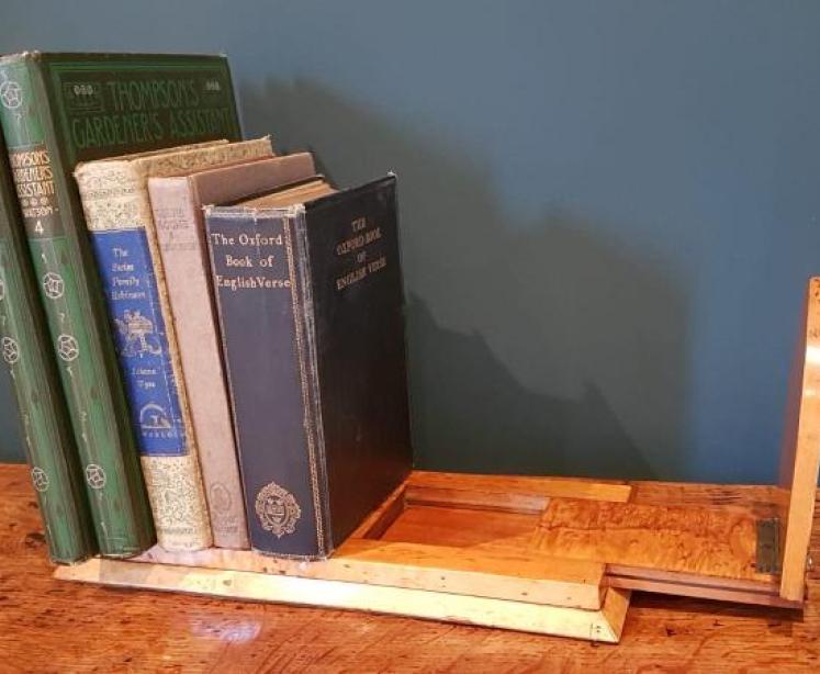 Victorian Book Slide Satin Ash and Brass Bound - Image 5