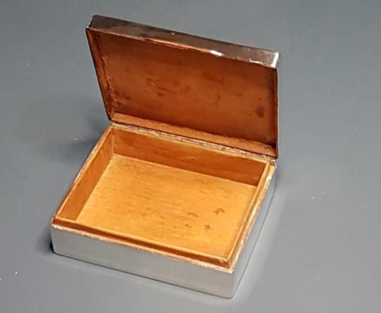 Antique Silver and Burr Walnut Box - Image 5