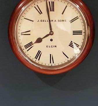 Antique Mahogany 8 Day Single Fusee Dial Clock