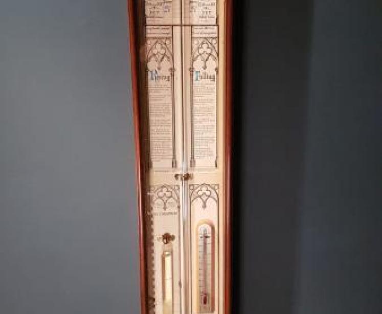 Antique Mahogany Cased Admiral Fitzroys Barometer  - Image 1