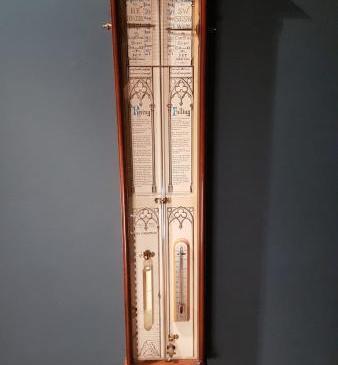 Antique Mahogany Cased Admiral Fitzroys Barometer 