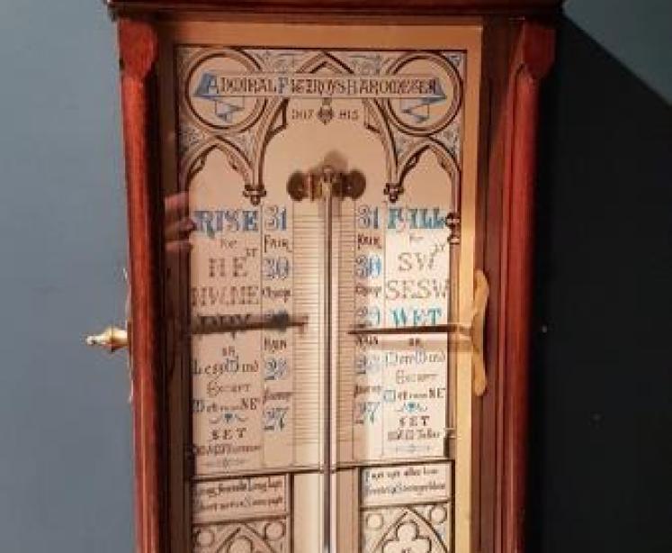 Antique Mahogany Cased Admiral Fitzroys Barometer  - Image 3