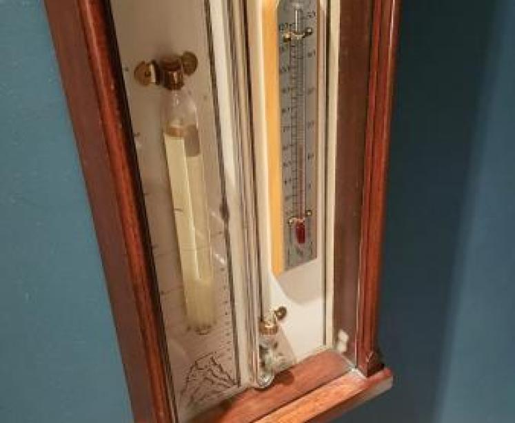 Antique Mahogany Cased Admiral Fitzroys Barometer  - Image 4