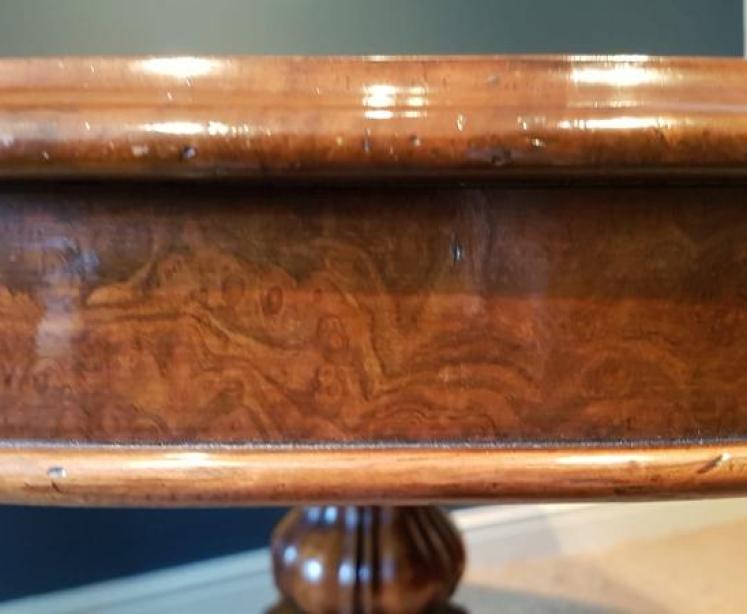 Victorian Burr Walnut Circular Table - Image 6