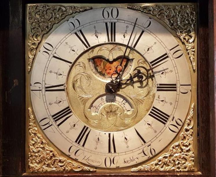 George II Lawson of Keighley Moon Phases Longcase Clock - Image 4