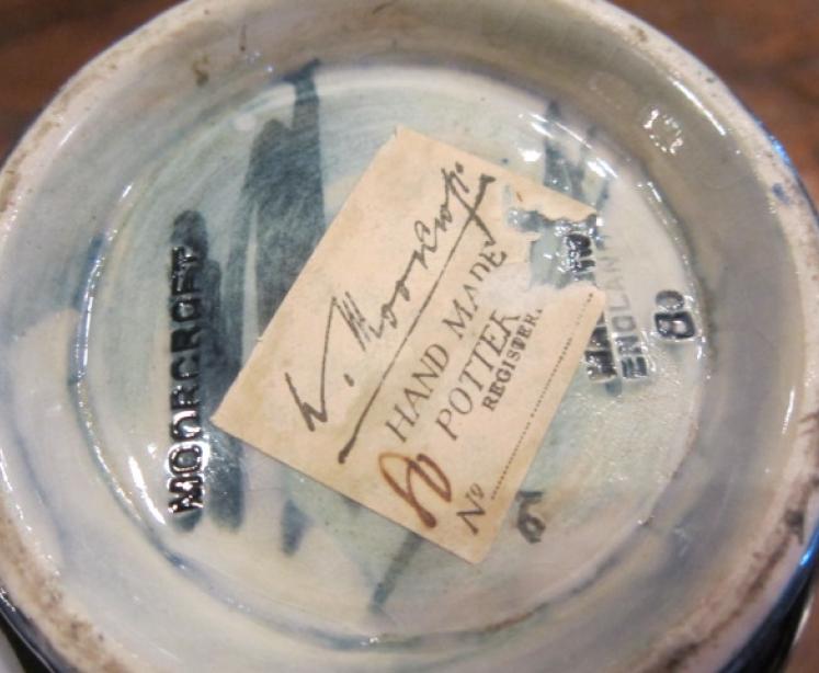 Moorcroft Moonlit Blue Narrow Necked Vase - Image 3