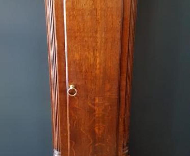 George III Oak Brass and Silvered Dial 8 Day Longcase Clock - Image 5