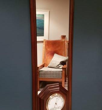 Late Victorian Hall Mirror With Barometer