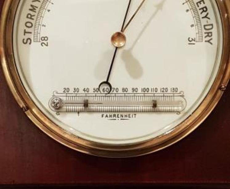 Late Victorian Hall Mirror With Barometer - Image 3