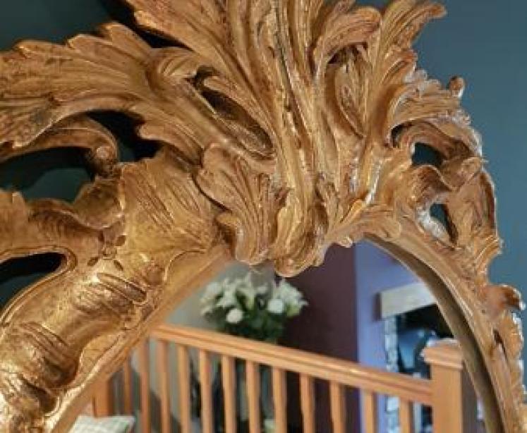 Superb Edwardian Timber Gilt Oval Mirror - Image 2